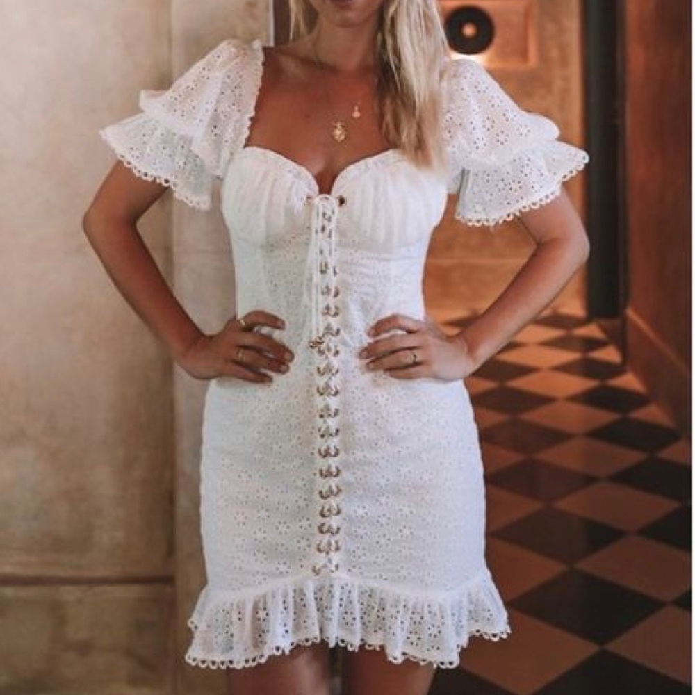 Sabo Skirt Eyelet Bodice Dress